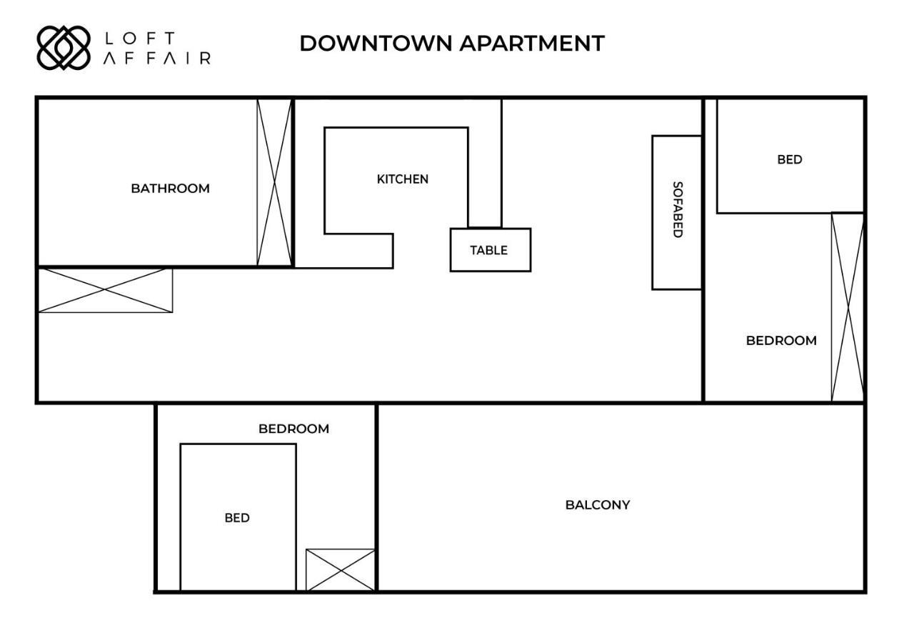 Downtown Apartment - Loftaffair Красков Екстериор снимка